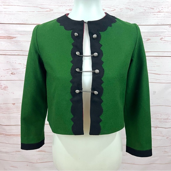 Vintage German Trachten Tostmann Bavarian Dirnd Oktoberfest Wool Blazer Jacket - Picture 1 of 9